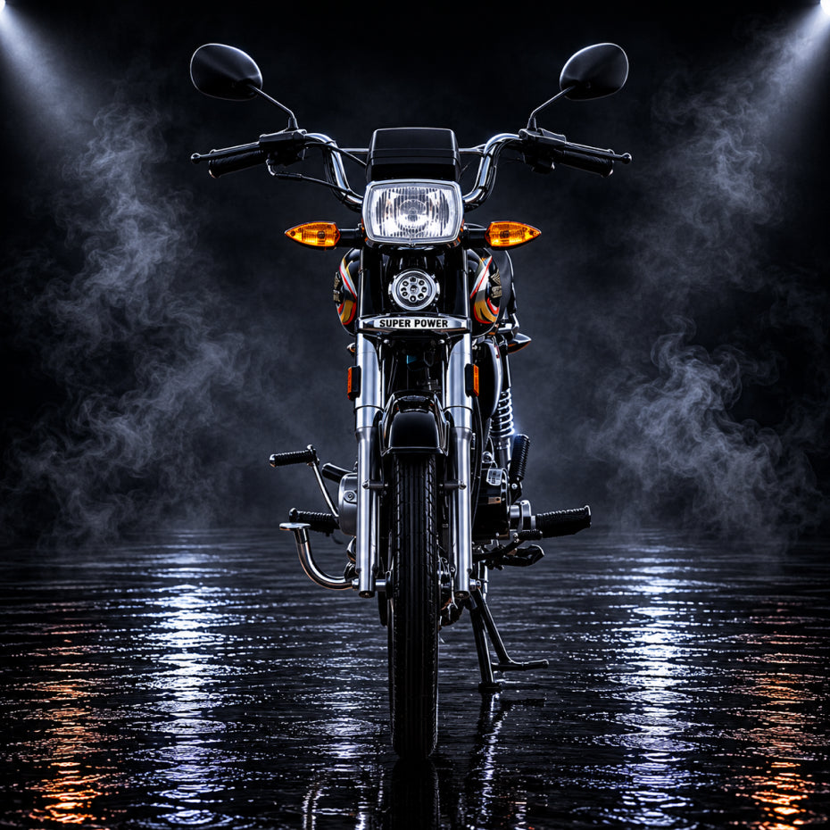 Super Power SP 70cc Premium Self Start Black Alloy Rim