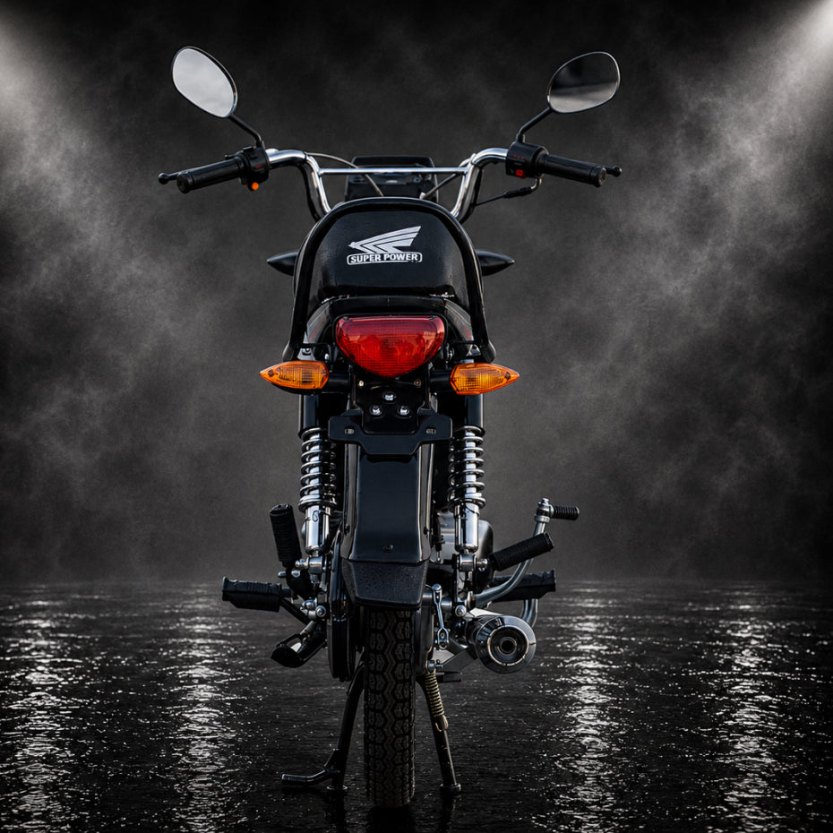 Super Power SP 70cc Premium Self Start Black Alloy Rim